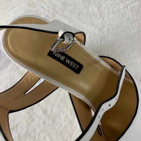 Nine West Women's Delilah Open Toe Block Heels Size 10M - Picture 7 of 10